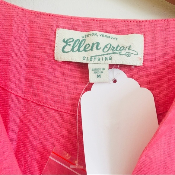 Ellen Orton size medium cotton dress pink boho - Picture 9 of 13
